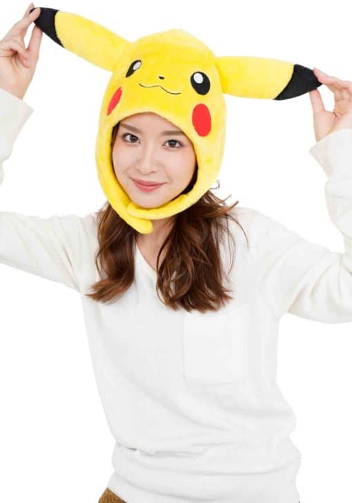 Clever Idiots Inc. Pokemon Pikachu Cozy Costume Fluffy Beanie Hat