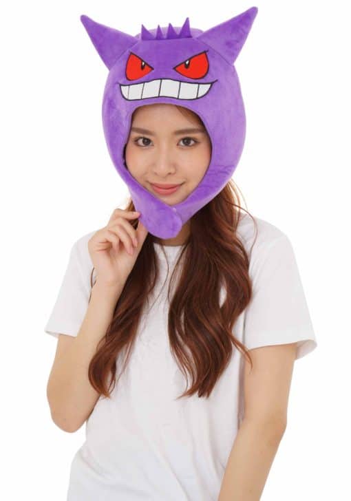 Clever Idiots Inc. Pokemon Gengar Cozy Costume Fluffy Beanie Hat