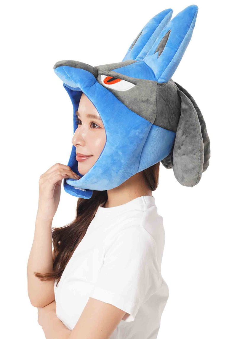 Load image into Gallery viewer, Clever Idiots Inc. Pokemon Lucario Kigurumi Cozy Costume Beanie Hat
