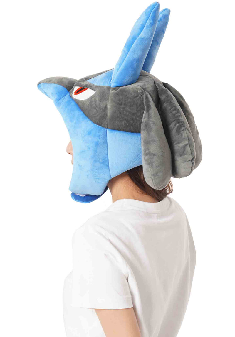 Load image into Gallery viewer, Clever Idiots Inc. Pokemon Lucario Kigurumi Cozy Costume Beanie Hat
