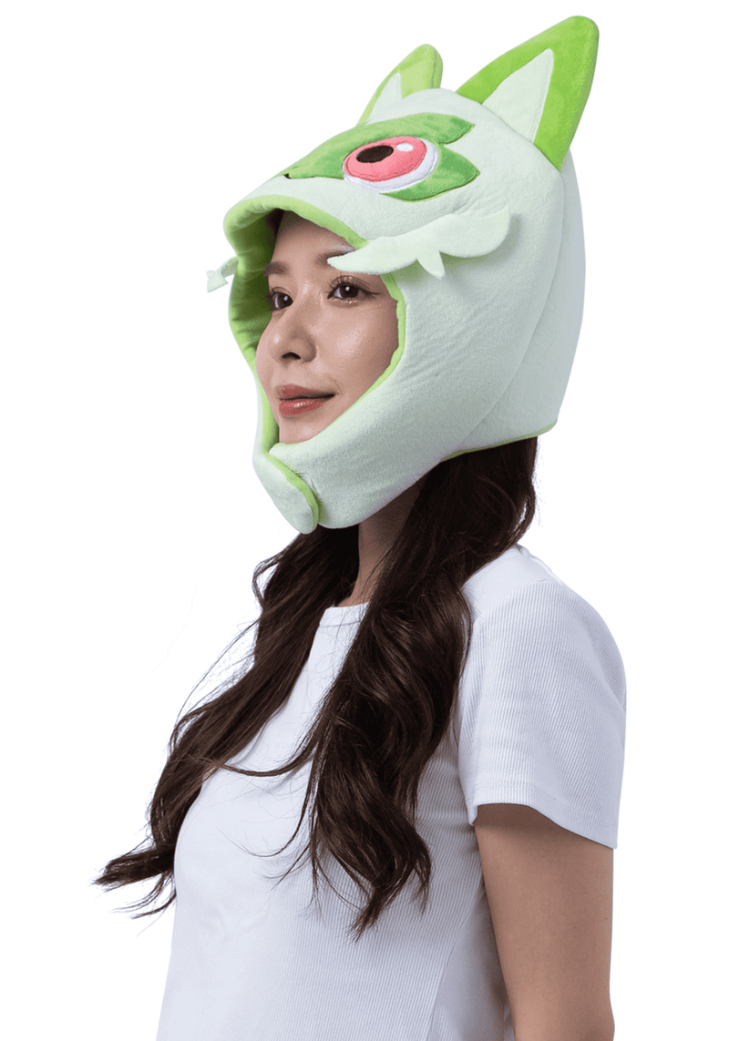 Load image into Gallery viewer, Clever Idiots Inc. Pokemon Sprigatito Kigurumi Costume Beanie Hat
