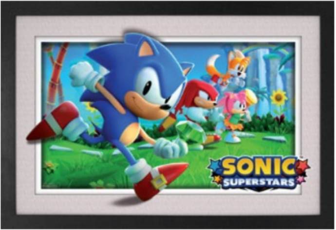 Pyramid America Sonic - Superstars Running Wall Framed