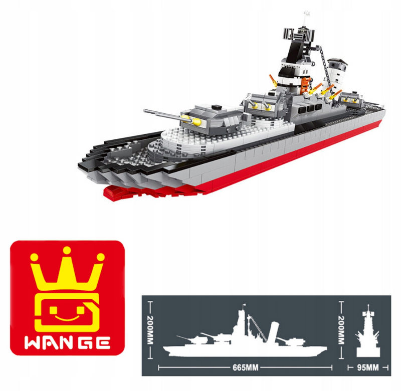 Chargez l&#39;image dans la visionneuse de la galerie, Wange Bricks: Battleship Destroyer Brick Toy
