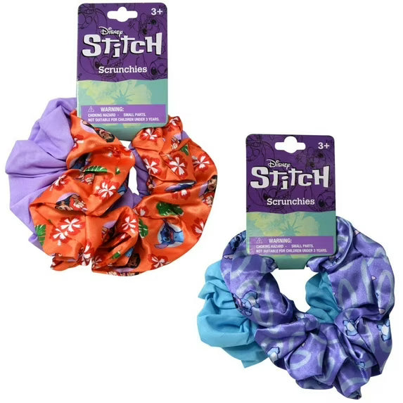 Disney Lilo Stitch 2pk Scrunchy Fabric Hair Elastic on Header Card
