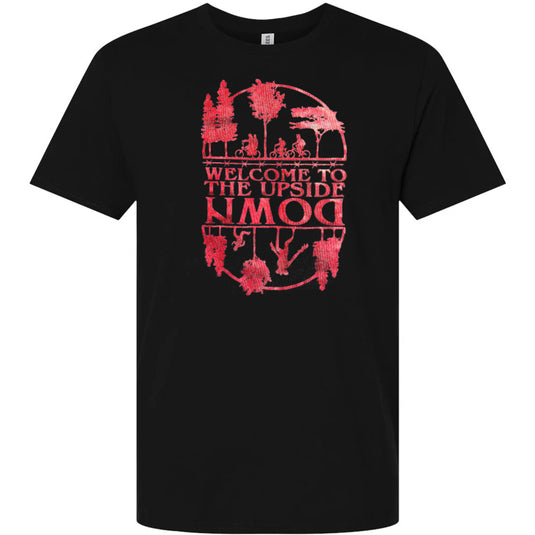 Stranger things - Upside Down Black Adult T-Shirt
