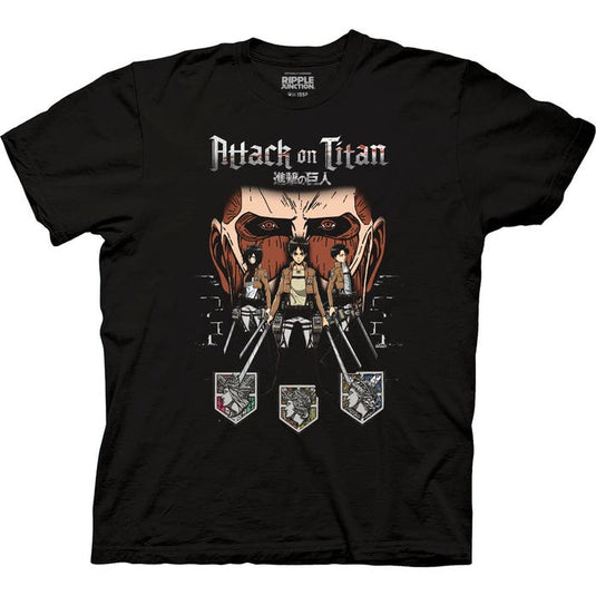 Attack on Titan - Camiseta ajustada para adultos Personajes