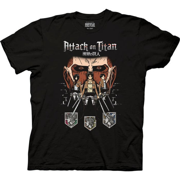 L'Attaque des Titans - Personnages T-shirt ajusté pour adulte