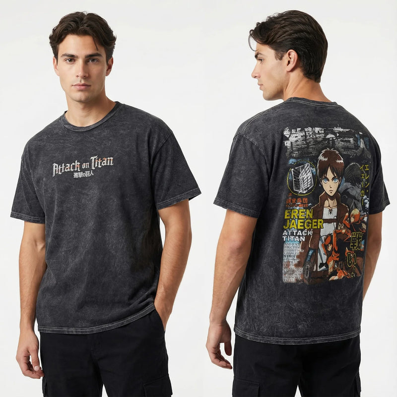 Cargue la imagen en el visor de la galería, Attack on Titan Manga-Zine Eren T-Shirt
