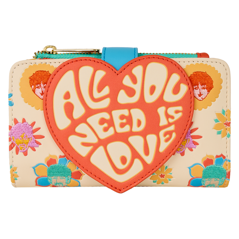 Chargez l&#39;image dans la visionneuse de la galerie, Loungefly The Beatles - All You Need Is Love Flap Wallet
