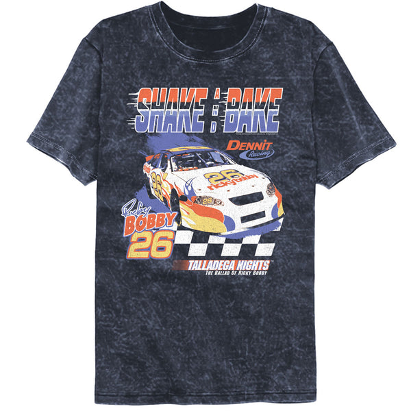 Talladega Nights - "Night Zoom Shake and Bake" Wash Navy T-shirt