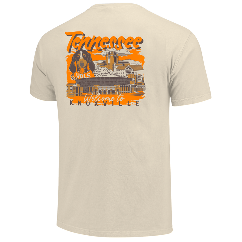 Load image into Gallery viewer, Tennessee Volunteers - Hand Drawn Campus Stack Comfort Color Short Sleeve T-shirt
