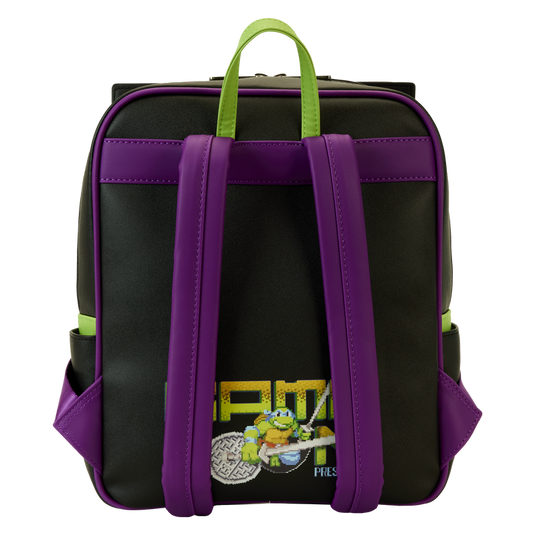 Loungefly Teenage Mutant Ninja Turtles 40th Anniversary Vintage Arcade Lenticular Glow Mini Backpack