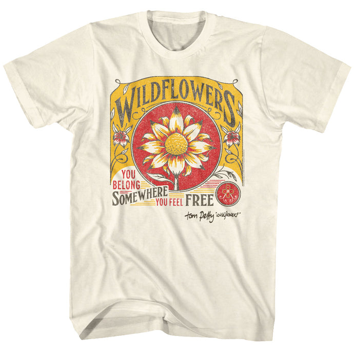 Tom Pretty - Wildflowers Natural T-shirt