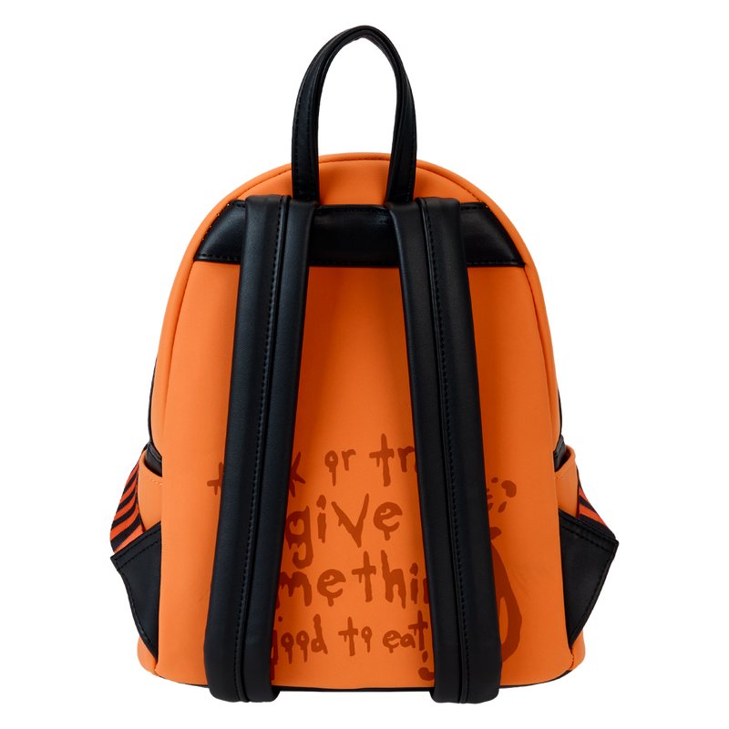 Load image into Gallery viewer, Loungefly Trick &#39;R Treat Flaming Pumpkin Head Sam Light Up Glow Mini Backpack
