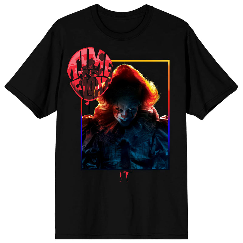 Chargez l'image dans la visionneuse de la galerie, Bioworld It Chapter 2 Movie 2019 Pennywise Time To Float Crew Neck Short Sleeve Men's Black T-shirt
