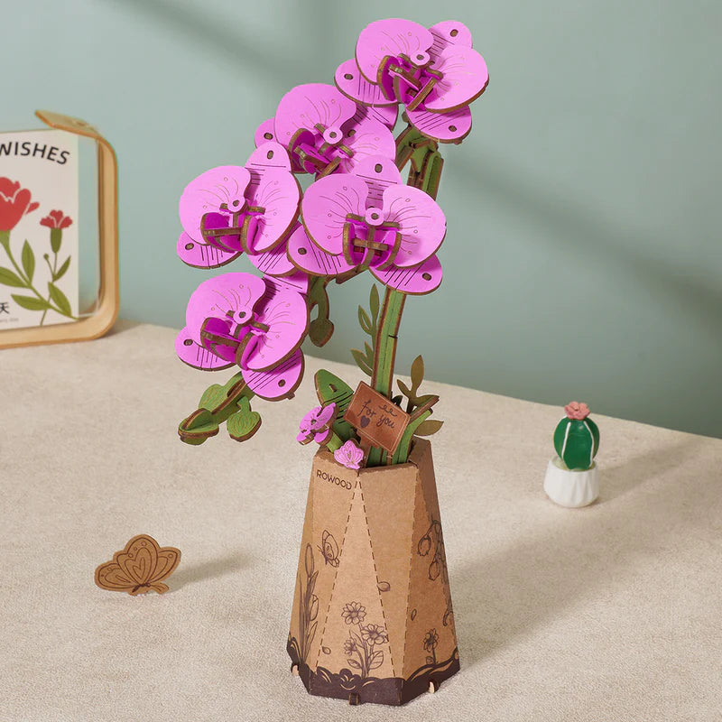 Load image into Gallery viewer, Robotime Rowood - DIY Wooden Flower Bouquet 3D Wooden Puzzle Figure
