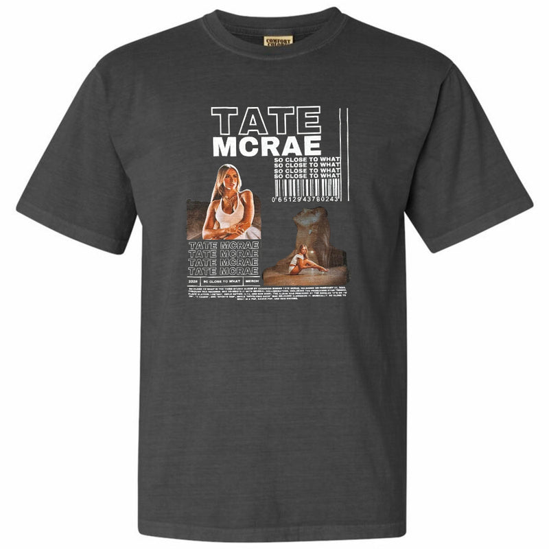 Load image into Gallery viewer, Tate McCrae - So Close To What Dark Grey Comfort Color T-Shirt
