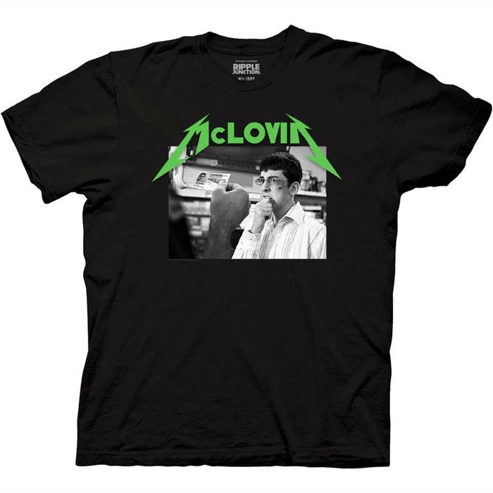 Load image into Gallery viewer, Superbad McLovin Metal Black T-Shirt
