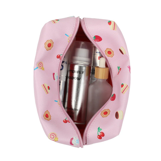 Kirby - Junk Food Women's Pink Cosmetic Bag