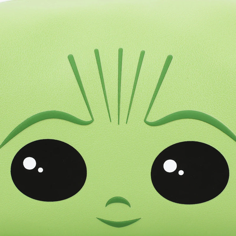 Chargez l'image dans la visionneuse de la galerie, Star Wars The Mandalorian - Grogu With Applique Ears On Green Pu Cosmetic Bag
