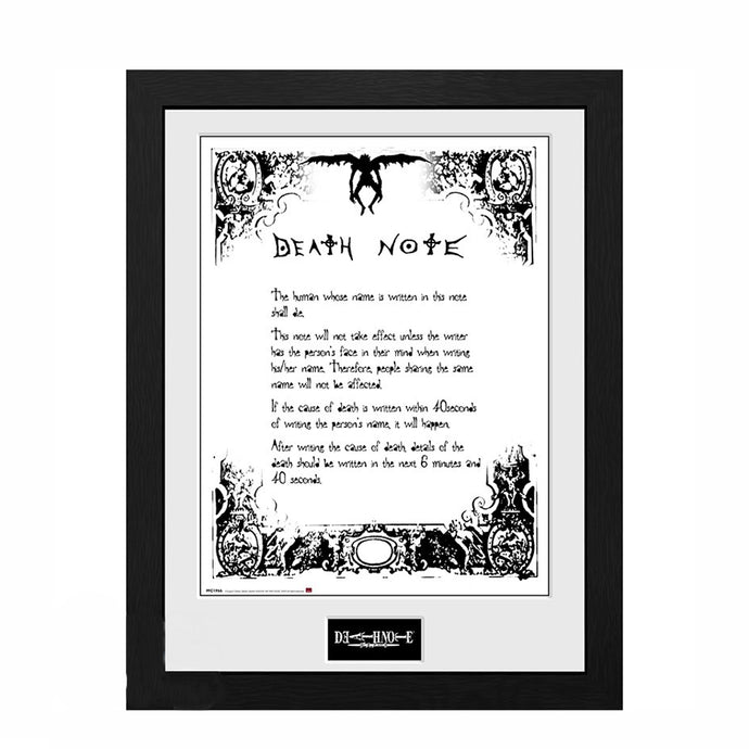 Death Note: The Death Note framed print by GB Eye! Wall Art