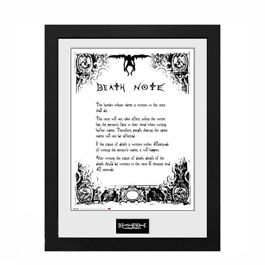 Death Note: The Death Note framed print by GB Eye! Wall Art