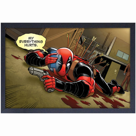 Marvel Comics: Deadpool- Everything Hurts Wall Framed