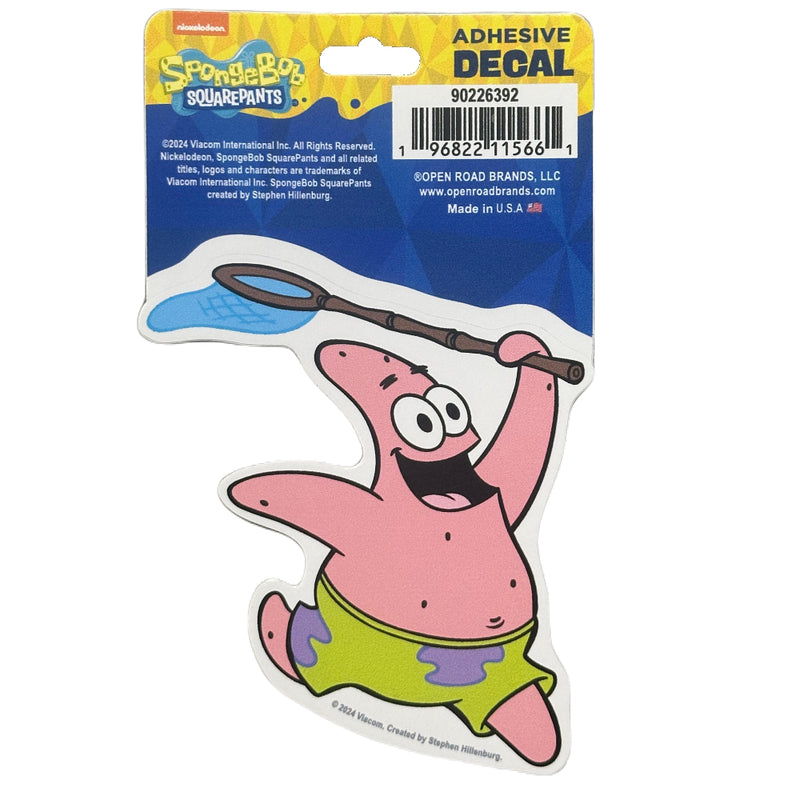 Chargez l&#39;image dans la visionneuse de la galerie, Open Road Brands: Nickelodeon - SpongeBob Patrick Jelly Fishing Adhesive Decal
