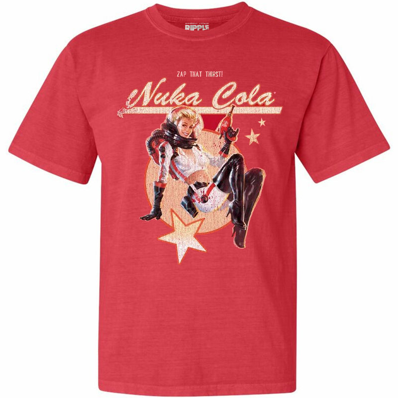 Chargez l&#39;image dans la visionneuse de la galerie, Fallout Retro - Nuka Cola Pinup Girl Red Adult Unisex T-Shirt
