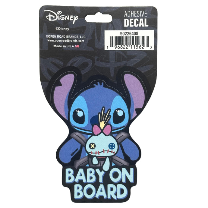 Open Road Brands: Disney Lilo & Stitch - Baby On Board Adhesive Decal