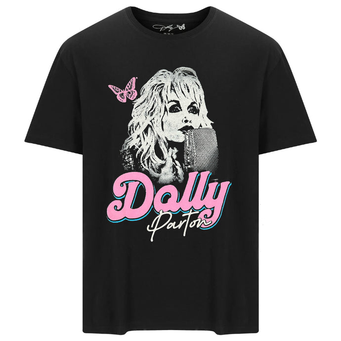 Dolly Parton - Dolly Plus Size Graphic Black T-Shirt