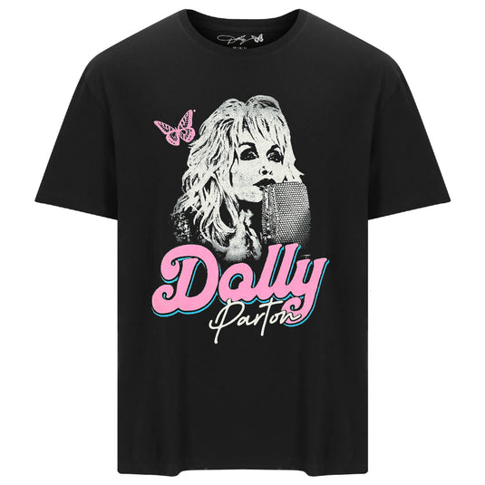 Dolly Parton - Dolly Plus Size Graphic Black T-Shirt