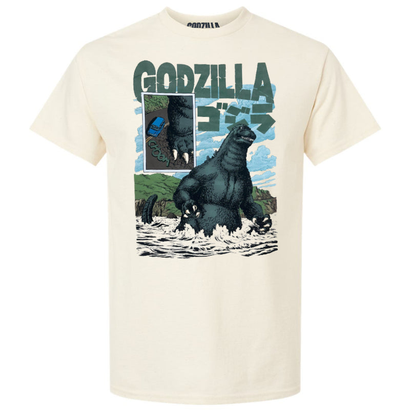 Chargez l&#39;image dans la visionneuse de la galerie, Godzilla - Godzilla Classic Comic Ocean Art beige T-Shirt
