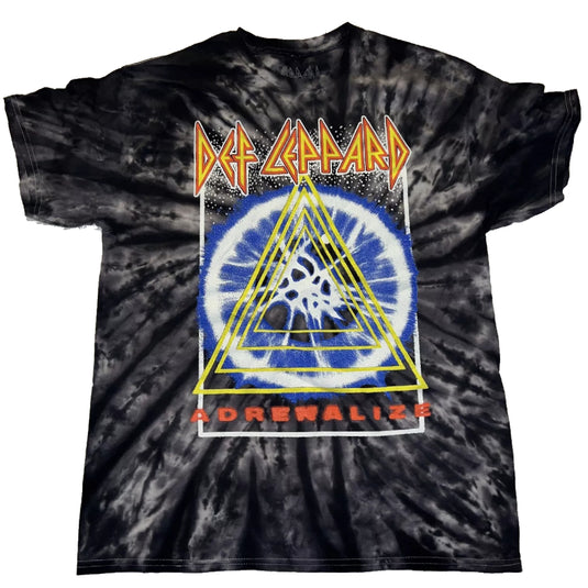 Def Leppard - Adrenalize Black Tie Dye T-Shirt