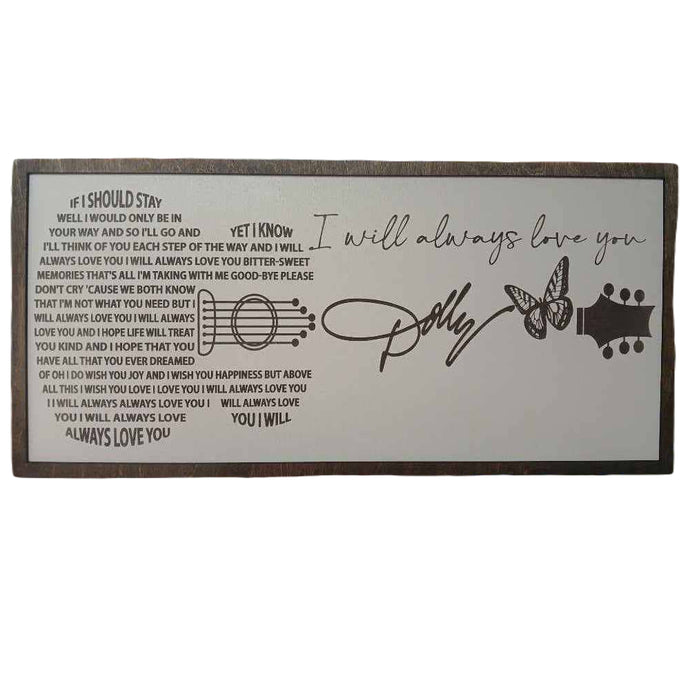 Dolly Parton - I Will Always Love You 21x10 Wall Frame Art