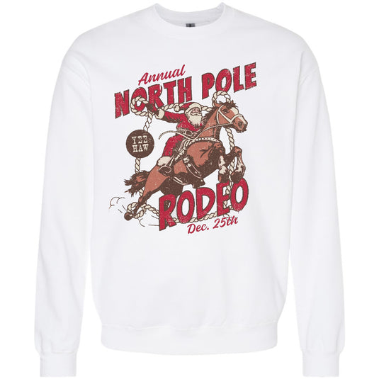 North Pole Rodeo - Cowboy Santa Sweatshirt