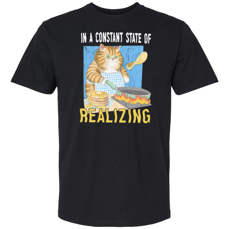 Chargez l&#39;image dans la visionneuse de la galerie, In A Constant State Of Realizing - Cooking Cat Unisex T-shirt
