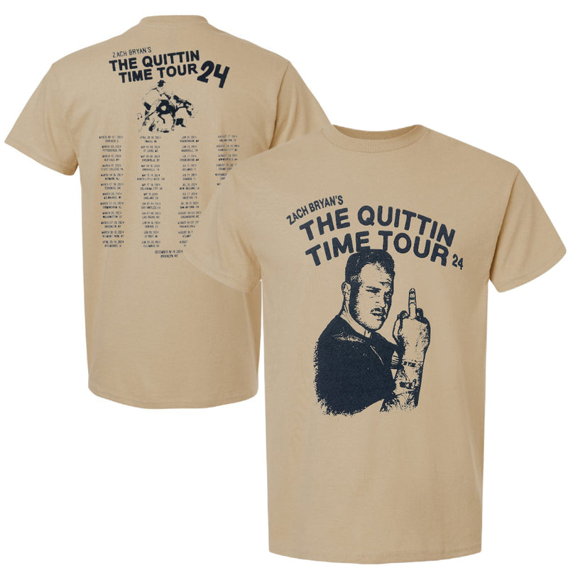 Load image into Gallery viewer, Zach Bryan The Quittin Time Tour 2024 T-Shirt
