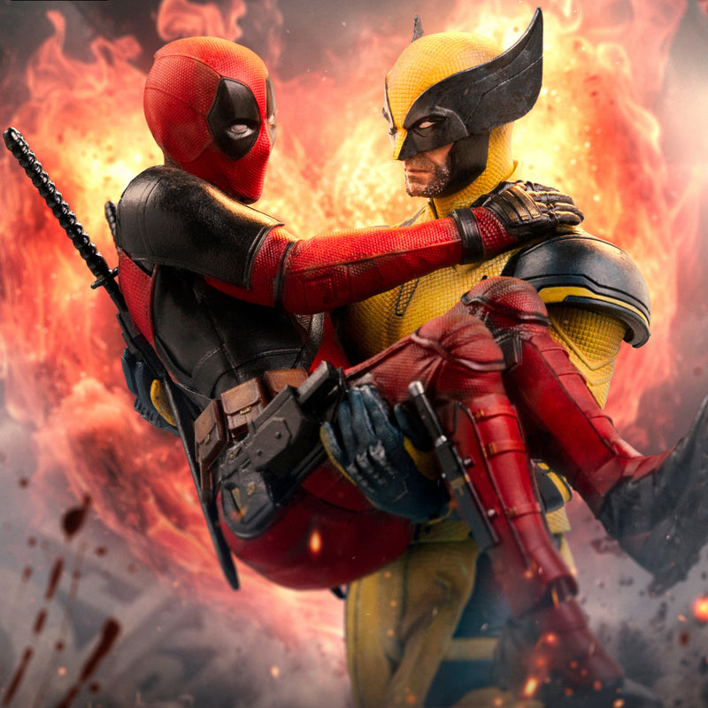 Chargez l&#39;image dans la visionneuse de la galerie, Diamond Marvel Comics: Deadpool &amp; Wolverine -Deluxe 1/10 Scale Statue Figure
