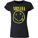 Nirvana 'Yellow Happy Face' Ladies T-Shirt