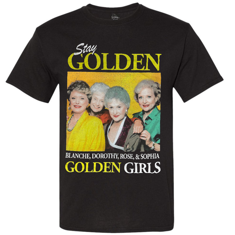 Cargue la imagen en el visor de la galería, The Golden Girls - Stay Golden Black T-Shirt
