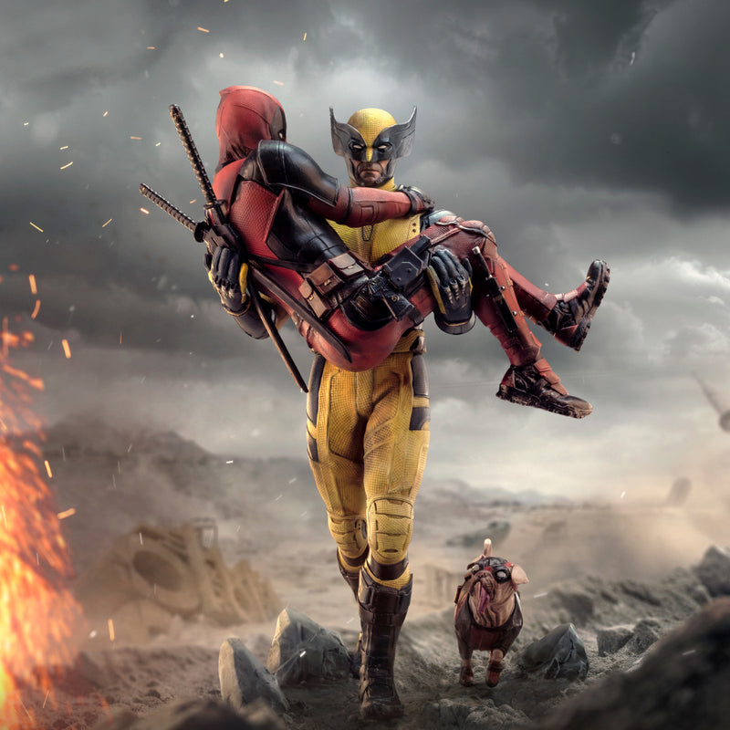 Chargez l&#39;image dans la visionneuse de la galerie, Diamond Marvel Comics: Deadpool &amp; Wolverine -Deluxe 1/10 Scale Statue Figure
