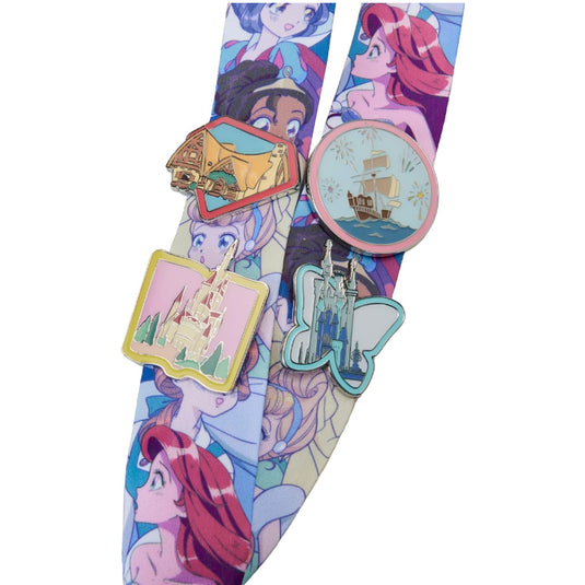 Loungefly Disney Princess - Manga Style Lanyard with Card Holder