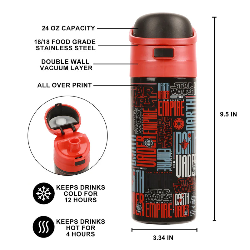 Cargue la imagen en el visor de la galería, Bioworld Star Wars - Episode IV A New Hope 24 Oz Stainless Steel Water Bottle
