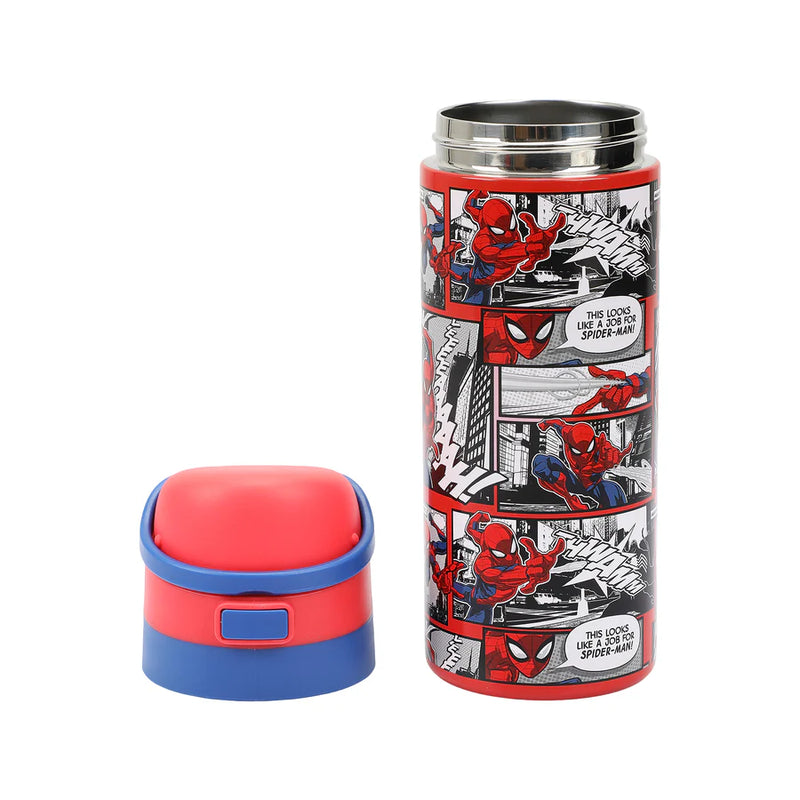 Cargue la imagen en el visor de la galería, Bioworld Marvel Spider-Man - Comic Panels 24 Oz Stainless Steel Water Bottle
