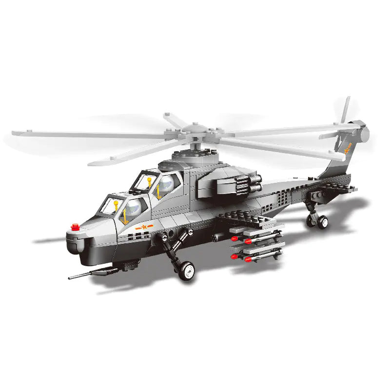 Cargue la imagen en el visor de la galería, Wange Bricks: Military 4002 WZ10 Gunship Helicopter Aircraft Brick Toy
