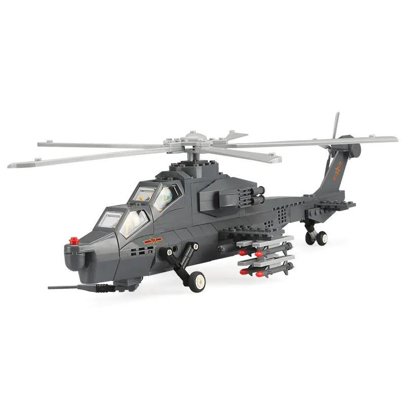 Cargue la imagen en el visor de la galería, Wange Bricks: Military 4002 WZ10 Gunship Helicopter Aircraft Brick Toy
