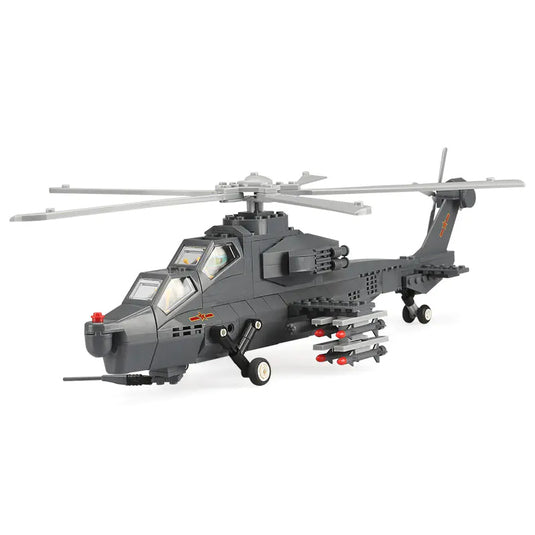 Wange Bricks: Military 4002 WZ10 Gunship Helicopter Aircraft Brick Toy