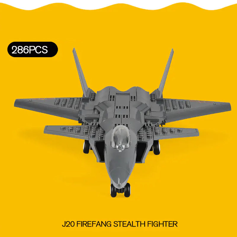 Load image into Gallery viewer, Wange Bricks: J20 Heavy Stealth Fighter Aircraft Brick Toy
