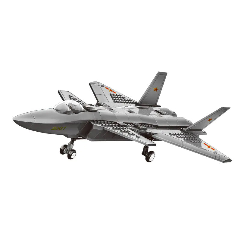 Load image into Gallery viewer, Wange Bricks: J20 Heavy Stealth Fighter Aircraft Brick Toy
